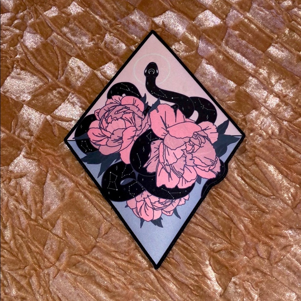 Snake and rose patch